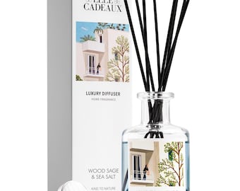 Wood Sage & Sea Salt Reed Diffuser | Coastal Home Fragrance, 6oz