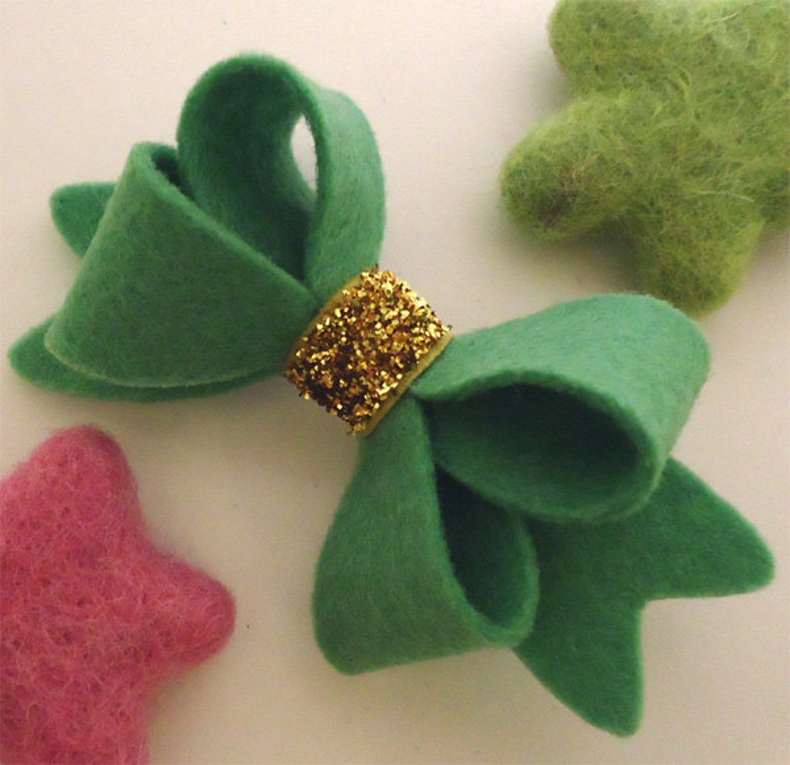 Felt Hair Bow Alligator Hair Clip Baby Girl Hair Etsy UK