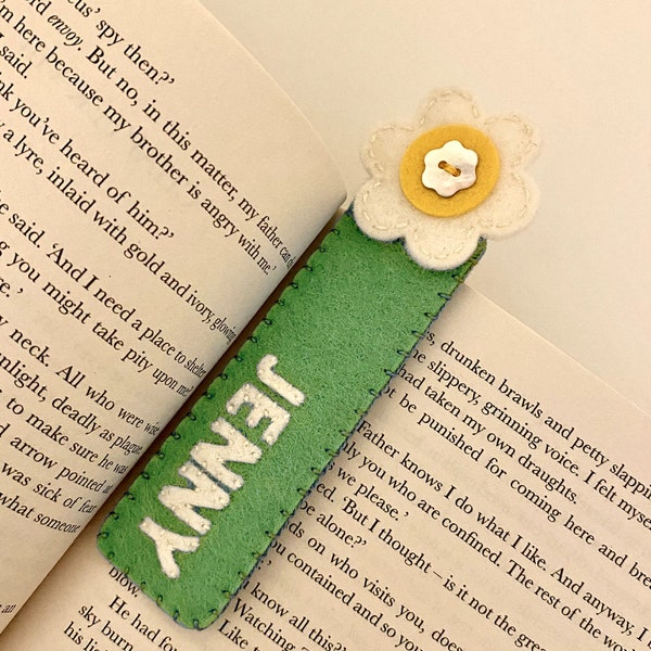 Felt Flower Bookmark Etsy