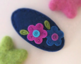 Felt hair clips, Felt flower, Baby girl, Hair accessories, Felt hair bows, School hair clips, Wool felt, Hair barrettes, Girls gift