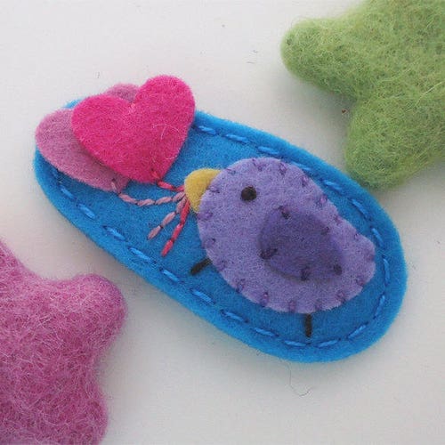 Felt Hair Clips Felt Flower Baby Girl Hair Accessories Etsy