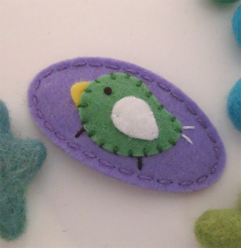 Felt Hair Clip no Slip wool Felt new Chick lavender Etsy