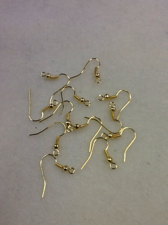 50pk Gold Plated Fish Hook Earring//Earwire