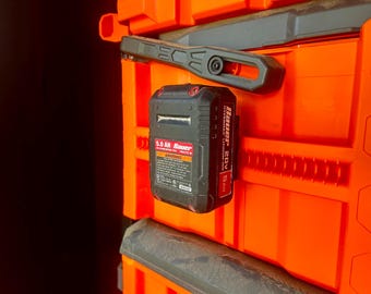 Soporte de batería individual Klein MODbox para Milwaukee, Dewalt, Makita y más