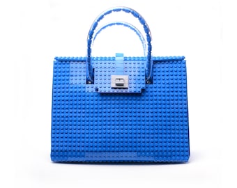 The Brick Bag in blue made entirely of LEGO® bricks FREE SHIPPING lego gift handbag trending fashion