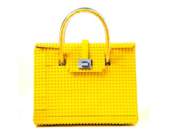 The Brick Bag in yellow made entirely of LEGO® bricks FREE SHIPPING lego gift handbag trending fashion