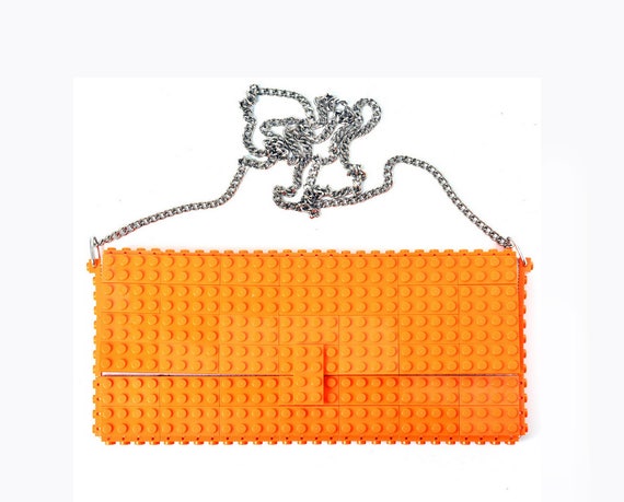 orange clutch purse