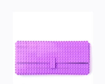 Lavender clutch purse made with LEGO® bricks FREE SHIPPING purse handbag legobag trending fashion