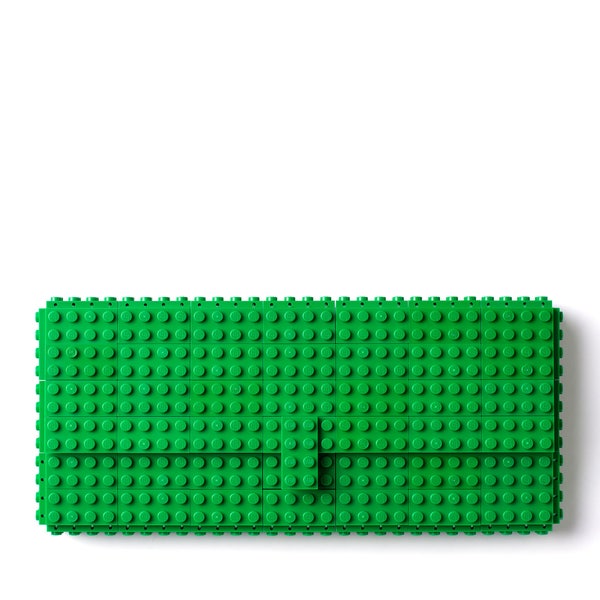 Borsa a pochette verde realizzata con mattoncini LEGO® BORSA BORSA A MANO SPEDIZIONE GRATUITA legobag moda di tendenza