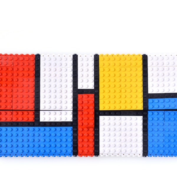 Mondrian Hommage Oversize Clutch aus vollständig mit LEGO-Steinen