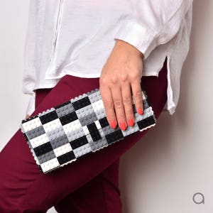 Monochrom clutch purse made with LEGO® bricks FREE SHIPPING purse handbag legobag trending fashion image 8