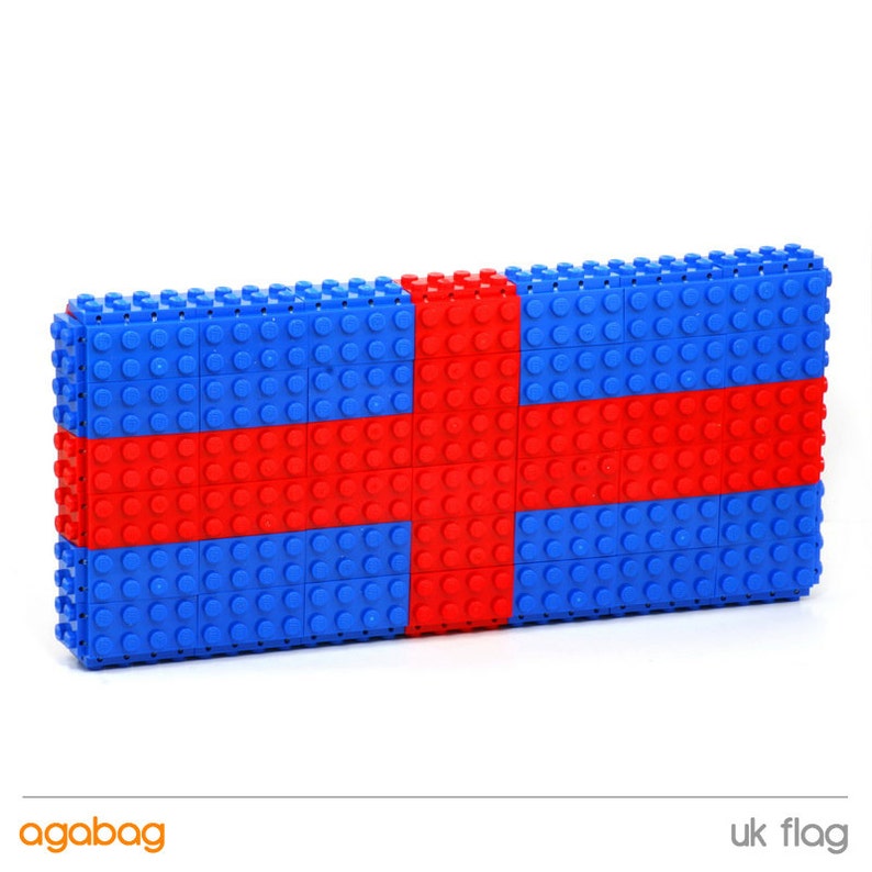 British flag clutch purse made with LEGO® bricks FREE SHIPPING purse handbag legobag trending fashion clutch bridesmaid wedding birthday image 5