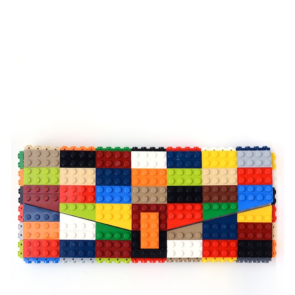 Mehrfarbige Kupplung Geldbörse mit LEGO® Ziegel versandkostenfrei Handtasche Handtasche Legobag Trend Mode