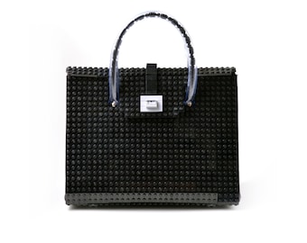 The Brick Bag in black made entirely of LEGO® bricks FREE SHIPPING lego gift handbag trending fashion