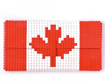 Oversize CANADA flag clutch purse made entirely of Lego bricks FREE SHIPPING Independence Day handbag big