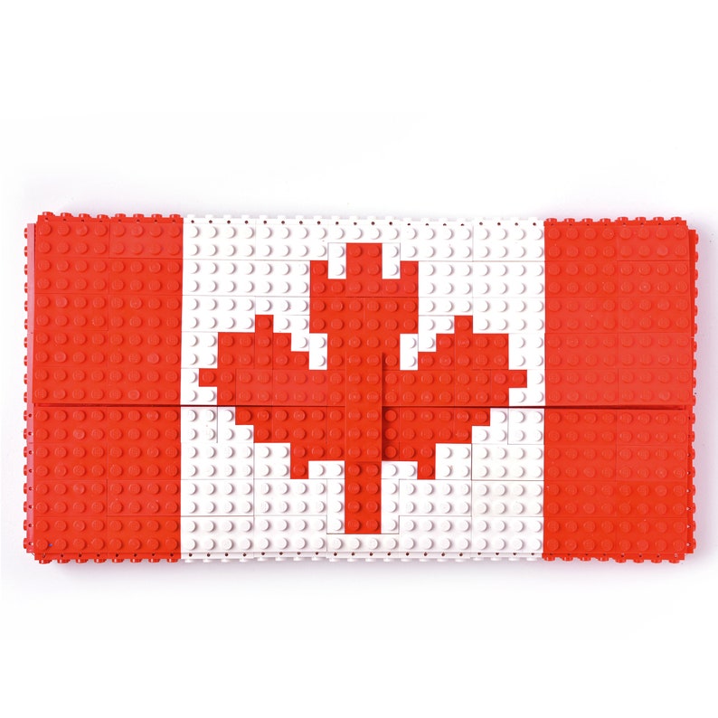 Oversize CANADA flag clutch purse made entirely of Lego bricks FREE SHIPPING Independence Day handbag big image 1