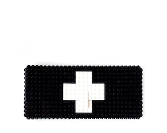 Black clutch purse with white cross sign made with LEGO® bricks FREE SHIPPING purse handbag legobag trending fashion