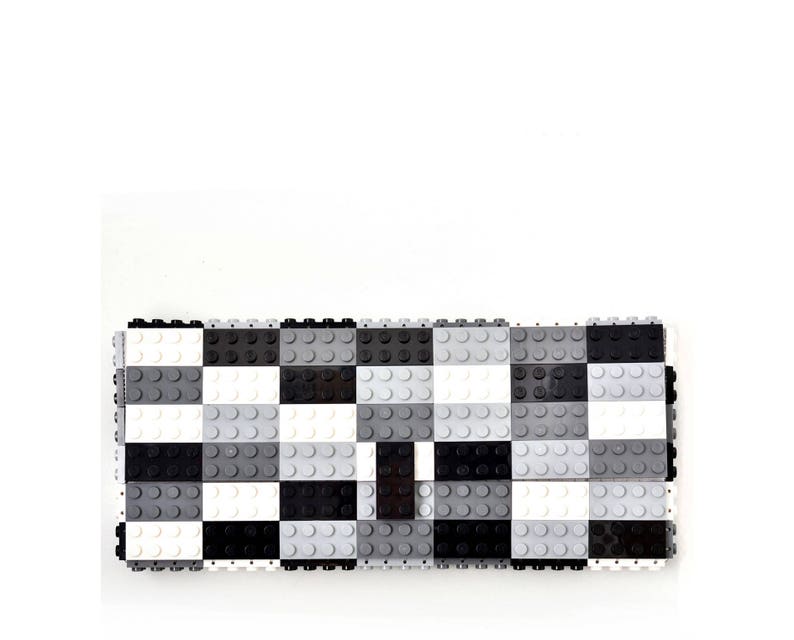 Monochrom clutch purse made with LEGO® bricks FREE SHIPPING purse handbag legobag trending fashion image 1