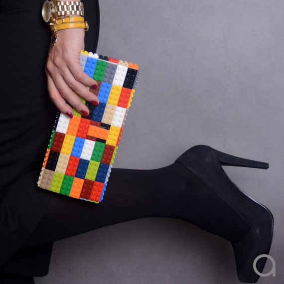 Monedero de embrague multicolor hecho con LEGO® ladrillos FREE SHIPPING bolso bolso legobag moda de moda Bolsos y monederos Bolsos de mano Bolsos clutch y de fiesta 