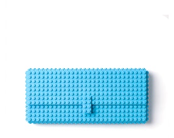 Azure clutch purse made with LEGO® bricks FREE SHIPPING purse handbag legobag trending fashion