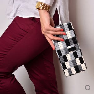 Monochrom clutch purse made with LEGO® bricks FREE SHIPPING purse handbag legobag trending fashion image 9
