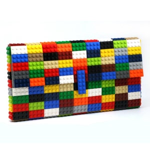 Oversize multicolor clutch made entirely of LEGO bricks FREE SHIPPING image 3