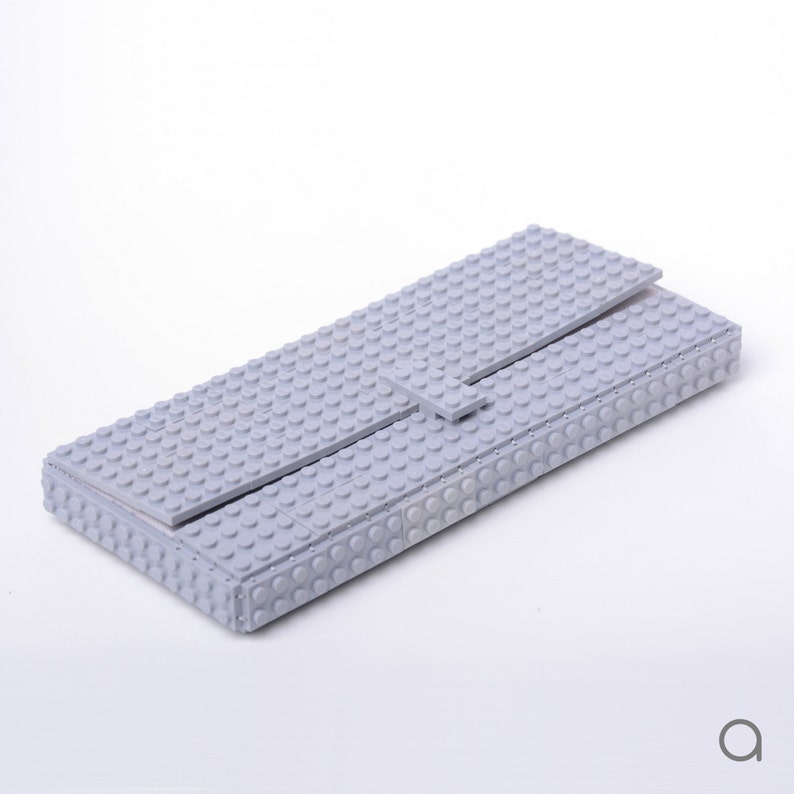 Light grey clutch purse made with LEGO® bricks FREE SHIPPING purse handbag legobag trending fashion image 4