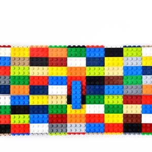 Oversize multicolor clutch made entirely of LEGO bricks FREE SHIPPING image 1