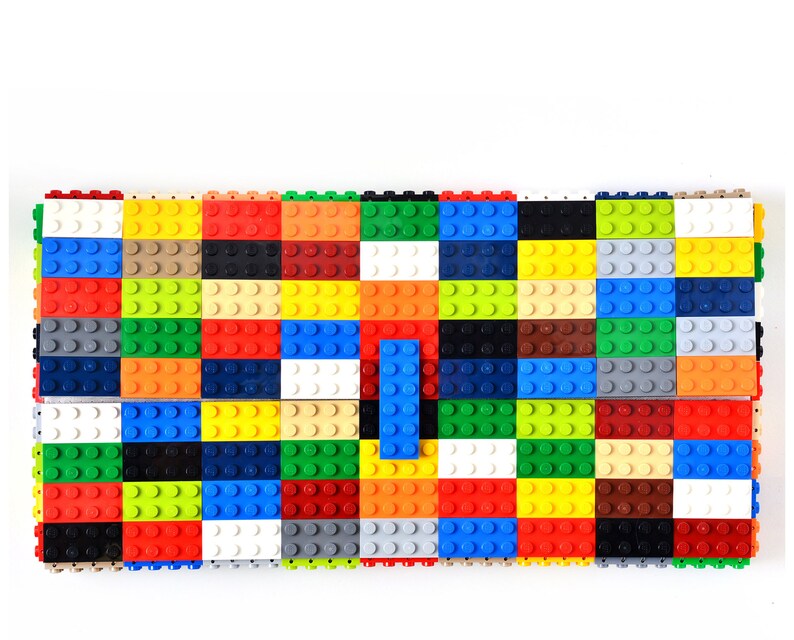 Oversize multicolor clutch made entirely of LEGO bricks FREE SHIPPING image 1