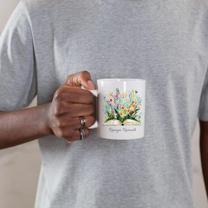 Customizable name mug, Custom Name Coffee mug, Gift for Readers, Reading Mug, Bookish Gift, Bookish mug, Gift for her, bookworm mug.