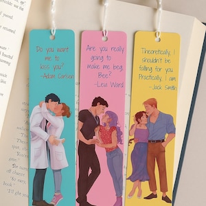 Ali Hazelwood Bookmark – &quot;Deep End&quot; Romance Quote &quot;Love theoretically&quot; • Dark Academia Aesthetic Digital Download