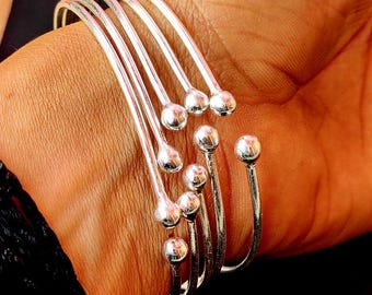 Thick West Indian Bangles, Set Of Bangles, Cuff Silver Bangle, 925 Sterling Silver Bangles, West Indian Bangles, Silver Bangles For Women&#39;s