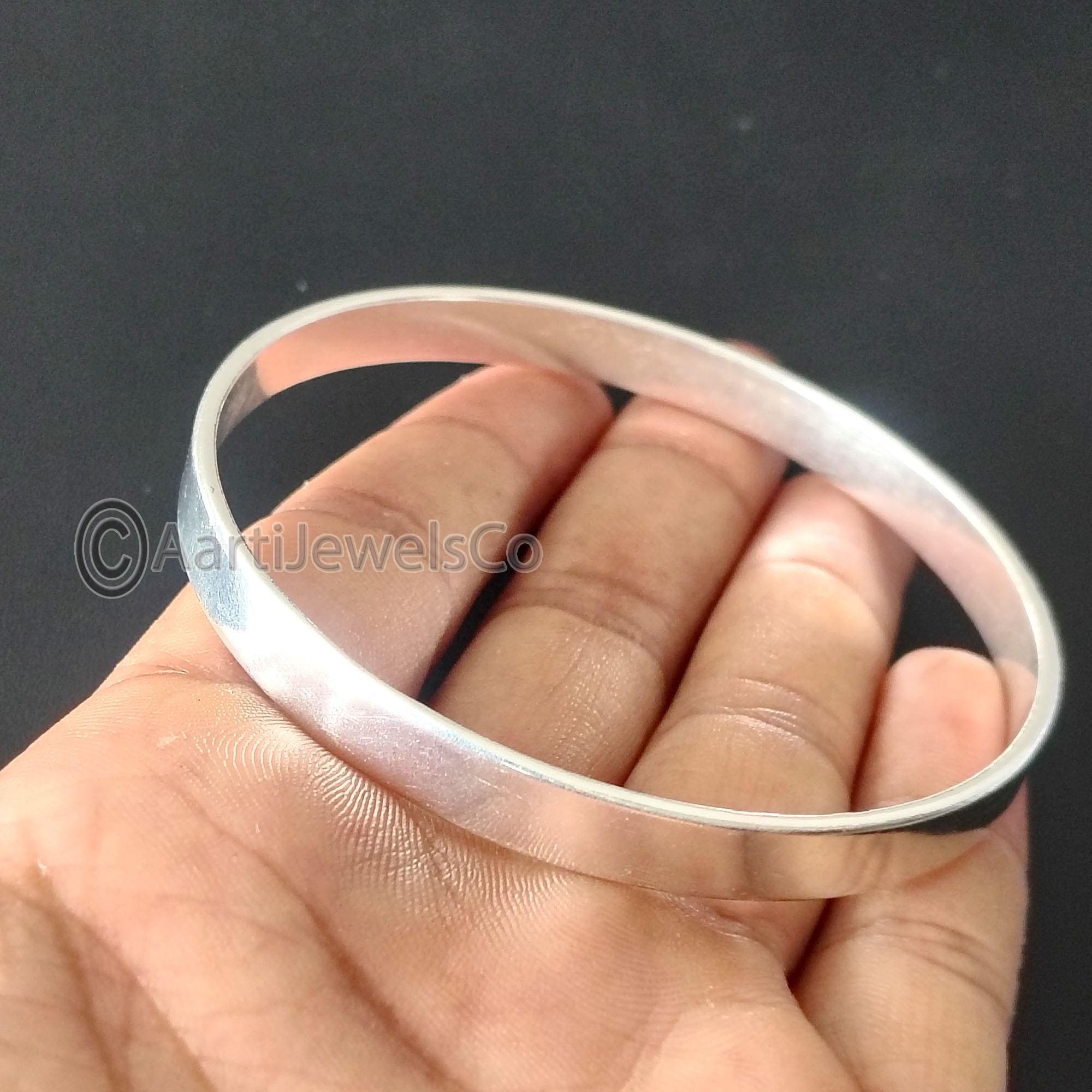 Handmade Sterling Silver Punjabi Kada Bangle Bracelet - Etsy