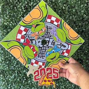 Schildkröten inspirierter Mützenstecker / Graduierung inspirierter Mützenstecker / Graduierung 2025 / Graduierung 2025