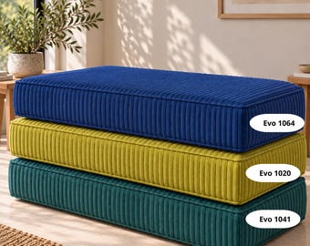 3" Thick Corduroy Custom Bench Cushion, Bench Seating Cushion For Window Nook, Banquette Seat Cushion, Mudroom Cushion, Kids Floor Cushion