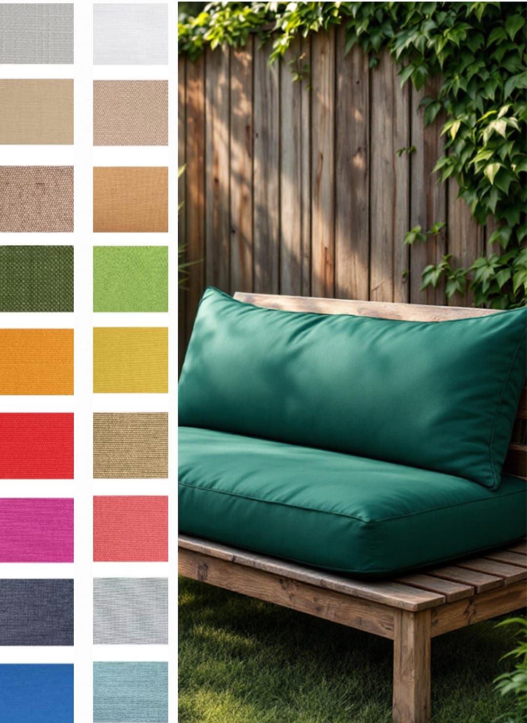 Custom Bench Cushion Cover, Outdoor Bench Cushion Cover, Bench Seat ...