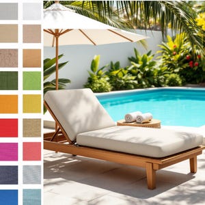 Sunbrella Housse de coussin imperméable pour chaise longue, Coussin de piscine pour bain de soleil, Coussin de chaise de rechange, Coussin de méridienne, Housse de coussin de piscine
