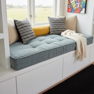 4 &quot;benutzerdefiniertes Bankkissen Innen, getuftetes Bankkissen, Fenstersitzkissen, Leseeckekissen, französisches Sitzkissen, bequemes Bodenkissen