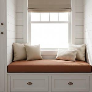 4&quot; Custom Bench Cushion Indoor, Large Window Seat Cushion, Poufudic Bench Cushion, Ikea Kallax Cushion, Reading Nook Cushion, Floor Cushion