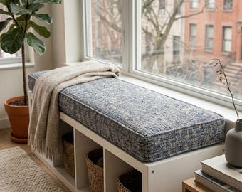 3 "dickes kundenspezifisches Bankkissen Innen, bequemes Fenster Sitzkissen, vielseitiges Kallax Sitzkissen, Bank Nook Kissen, waschbares großes Bodenkissen