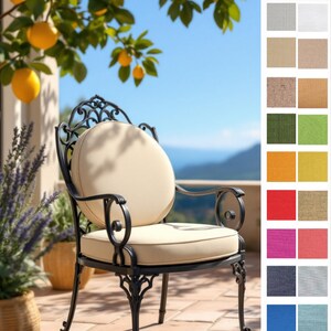Round 3&quot; Thick Outdoor Cushion With Foam, Cozy Decorative Chair Cushion, High Density Chair Cushion,Washable Waterproof Cushion,Seat Cushion
