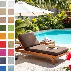 Coussins de chaise longue personnalisés, Coussin de chaise longue Sunbrella | Ensemble de coussins de salon pour piscine, chaise longue décorative estivale pour patio | Coussin d'extérieur Sunbrella
