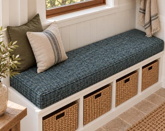 Custom Indoor Bench Cushion, Banquette Seating Cushion, Dining Nook Cushion For Kitchen, Entryway Bench Cushion, Custom Bay Window Cushion