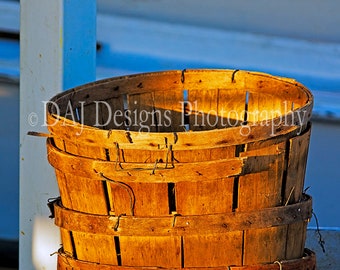 Photo of Crab baskets at sunset Hooper's Island Chesapeake Bay Maryland landscape photo art print home office wall decor gift
