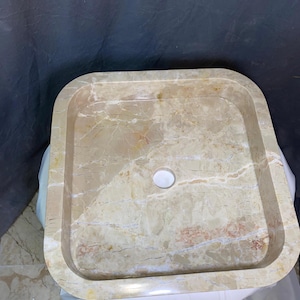 Sink Beige Marble Wall Mount Sink - Natural Bathroom & Kitchen Marble Special Order