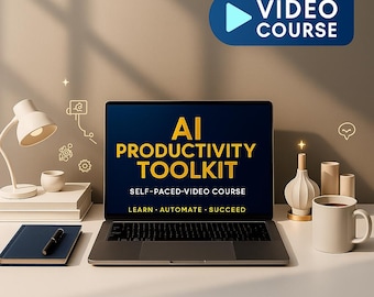 How to use Generative AI for productivity – Video Course, Smart Planner & Automation (Digital Download)