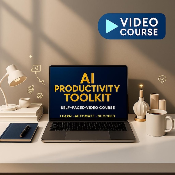How to use Generative AI for productivity – Video Course, Smart Planner & Automation (Digital Download)