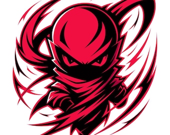 Ninja Kids PNG Clipart Bundle, Gaming Team Graphics (Digital Download)