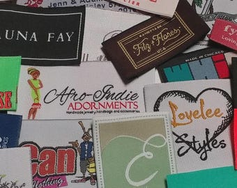 Custom Clothing Labels – Woven, Satin, Cotton, Iron-On or Sew-In Free Digital Design Complimentary Shipping
