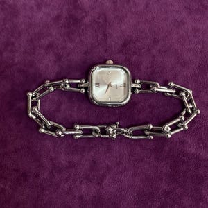 Mother of Pearl Dial Silver Color Strap Watch